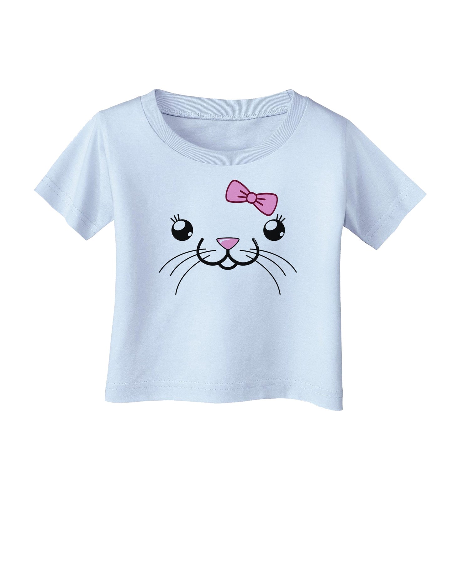 Kyu-T Face - Tinya Cute Girl Mouse Infant T-Shirt-Infant T-Shirt-TooLoud-Light-Blue-06-Months-Davson Sales