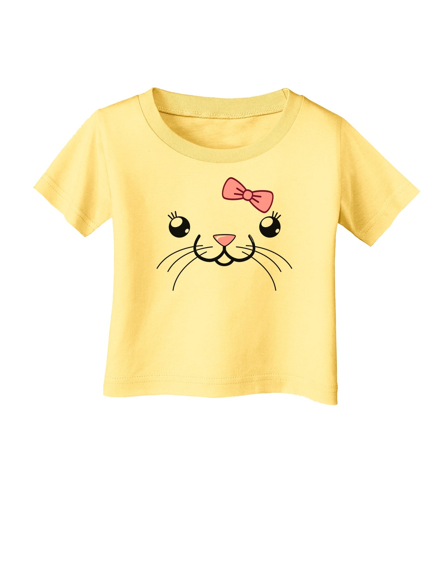 Kyu-T Face - Tinya Cute Girl Mouse Infant T-Shirt-Infant T-Shirt-TooLoud-Daffodil-Yellow-06-Months-Davson Sales