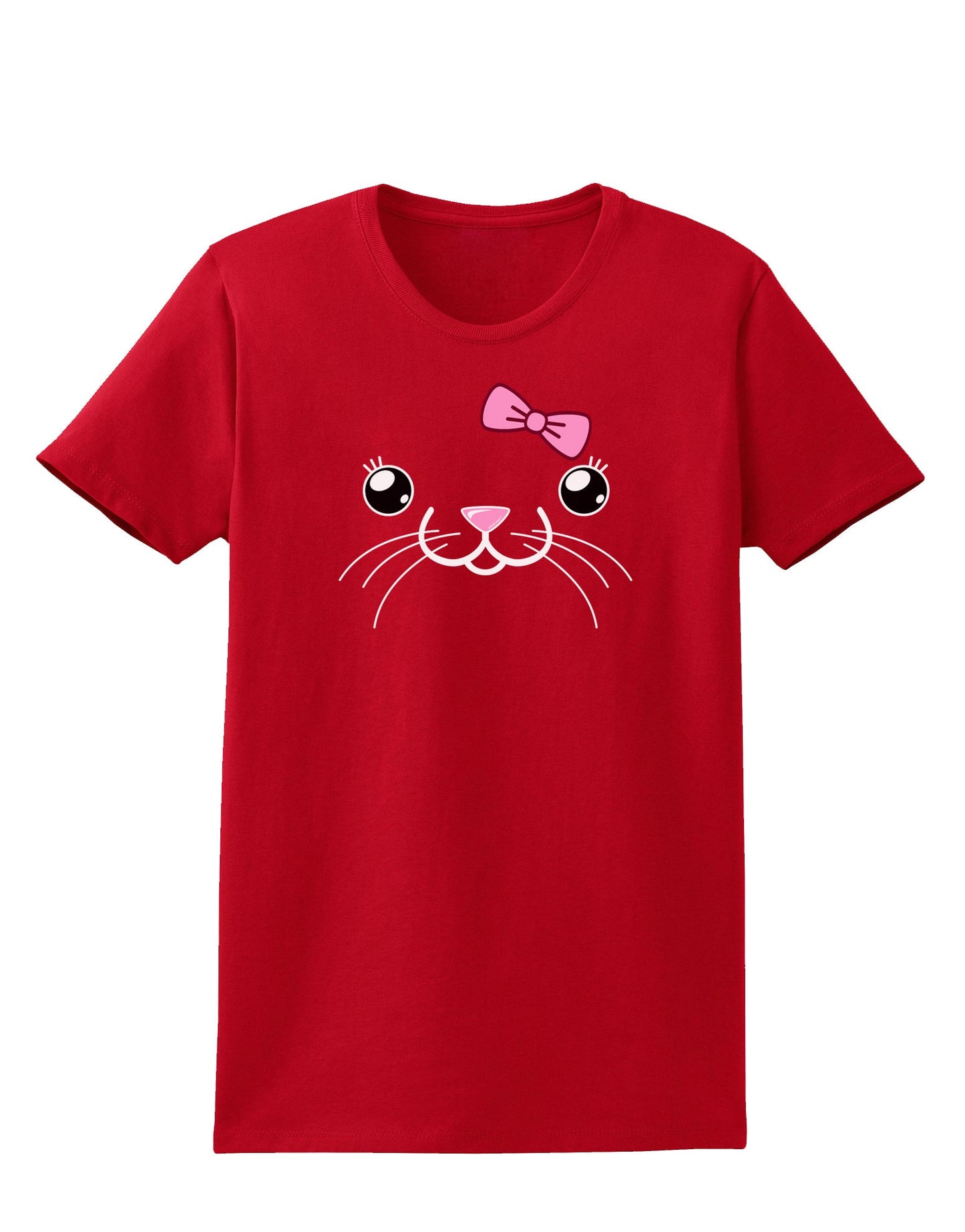 Kyu-T Face - Tinya Cute Girl Mouse Womens Dark T-Shirt-TooLoud-Red-X-Small-Davson Sales