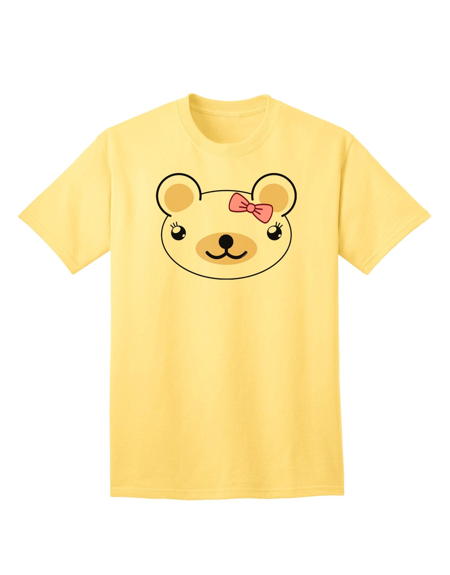 Kyu-T Head Collection: Day Beartholomea Girl Teddy Bear - Premium Adult T-Shirt for Women-Mens T-shirts-TooLoud-Yellow-Small-Davson Sales