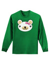 Kyu-T Head - Day Beartholomea Girl Teddy Bear Adult Long Sleeve Dark T-Shirt-TooLoud-Kelly-Green-Small-Davson Sales