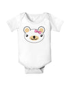 Kyu-T Head - Day Beartholomea Girl Teddy Bear Baby Romper Bodysuit-Baby Romper-TooLoud-White-06-Months-Davson Sales