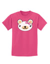 Kyu-T Head - Day Beartholomea Girl Teddy Bear Childrens Dark T-Shirt-Childrens T-Shirt-TooLoud-Sangria-X-Small-Davson Sales