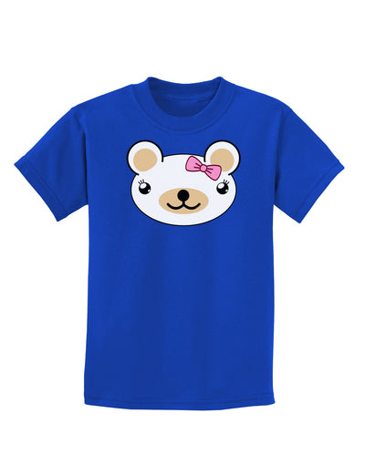 Kyu-T Head - Day Beartholomea Girl Teddy Bear Childrens Dark T-Shirt-Childrens T-Shirt-TooLoud-Royal-Blue-X-Small-Davson Sales