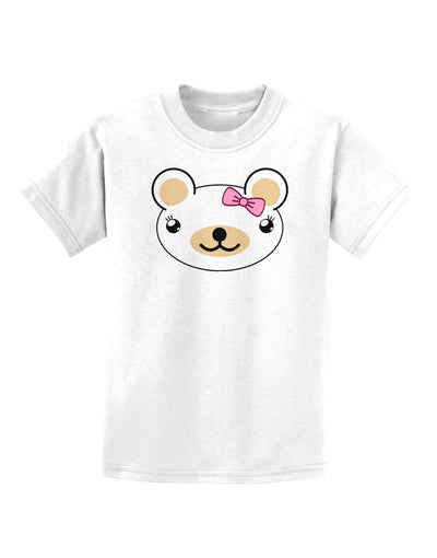 Kyu-T Head - Day Beartholomea Girl Teddy Bear Childrens T-Shirt-Childrens T-Shirt-TooLoud-White-X-Small-Davson Sales