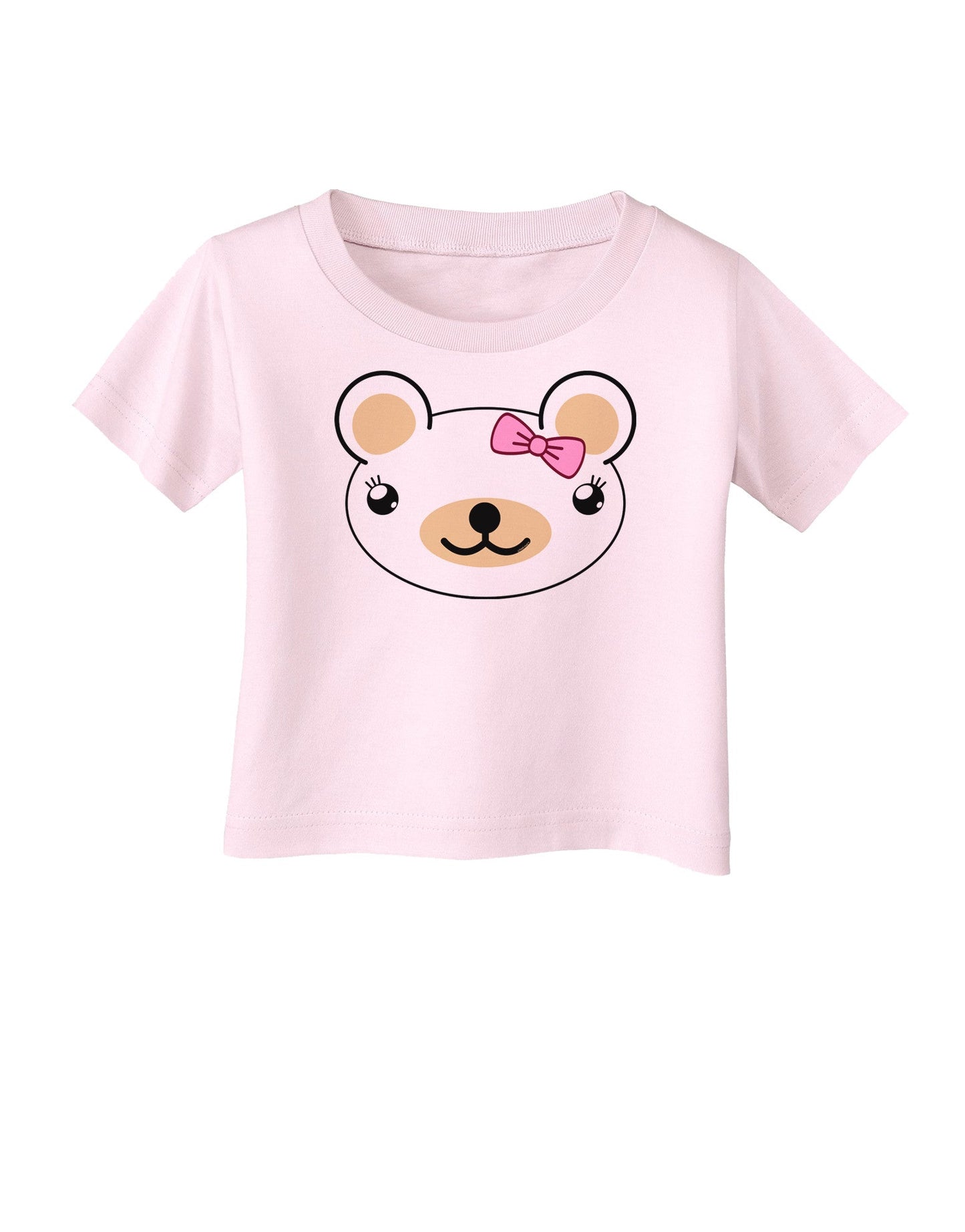 Kyu-T Head - Day Beartholomea Girl Teddy Bear Infant T-Shirt-Infant T-Shirt-TooLoud-Light-Pink-06-Months-Davson Sales