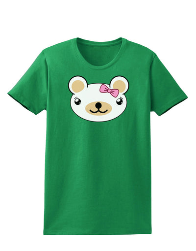 Kyu-T Head - Day Beartholomea Girl Teddy Bear Womens Dark T-Shirt-TooLoud-Kelly-Green-X-Small-Davson Sales