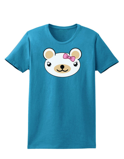 Kyu-T Head - Day Beartholomea Girl Teddy Bear Womens Dark T-Shirt-TooLoud-Turquoise-X-Small-Davson Sales