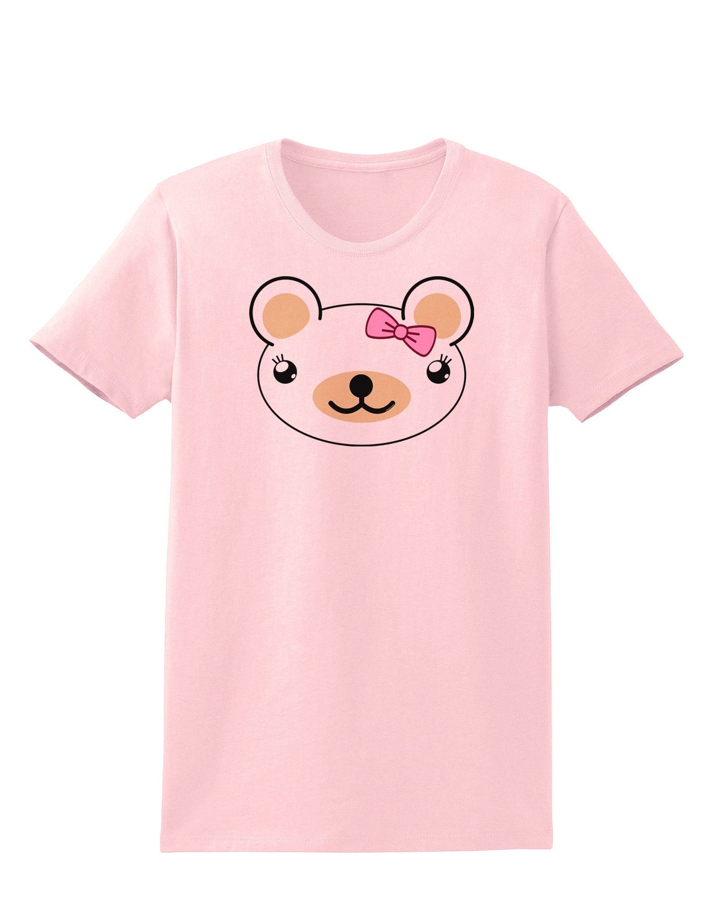 Kyu-T Head - Day Beartholomea Girl Teddy Bear Womens T-Shirt-Womens T-Shirt-TooLoud-PalePink-X-Small-Davson Sales