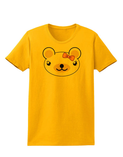 Kyu-T Head - Day Beartholomea Girl Teddy Bear Womens T-Shirt-Womens T-Shirt-TooLoud-Gold-X-Small-Davson Sales