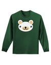 Kyu-T Head - Day Beartholomew Teddy Bear Adult Long Sleeve Dark T-Shirt-TooLoud-Dark-Green-Small-Davson Sales