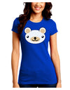 Kyu-T Head - Day Beartholomew Teddy Bear Juniors Crew Dark T-Shirt-T-Shirts Juniors Tops-TooLoud-Royal-Blue-Juniors Fitted Small-Davson Sales