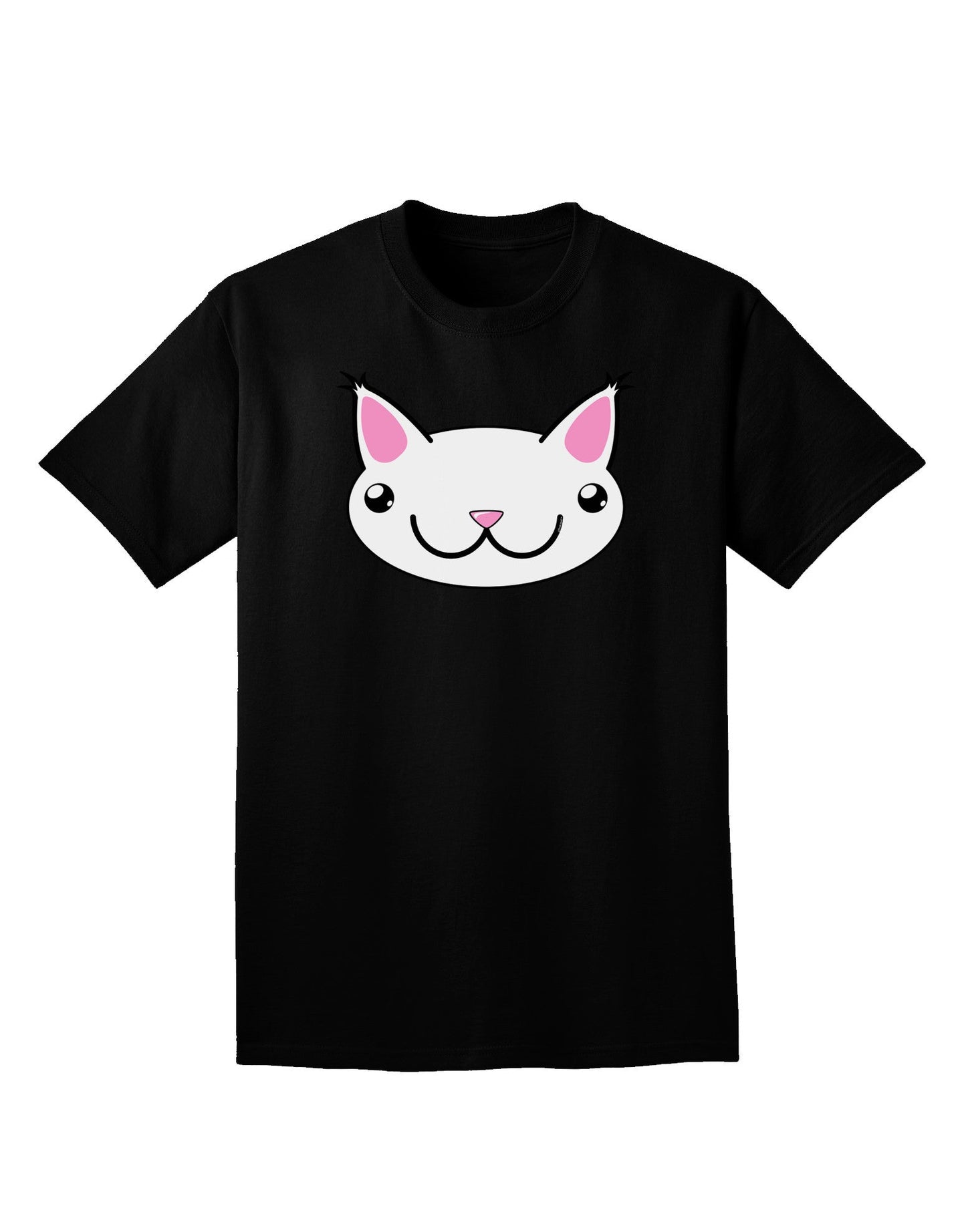 Kyu-T Head - Day Kawa the Cute Critter Adult Dark V-Neck T-Shirt-Mens V-Neck T-Shirt-TooLoud-Black-Small-Davson Sales