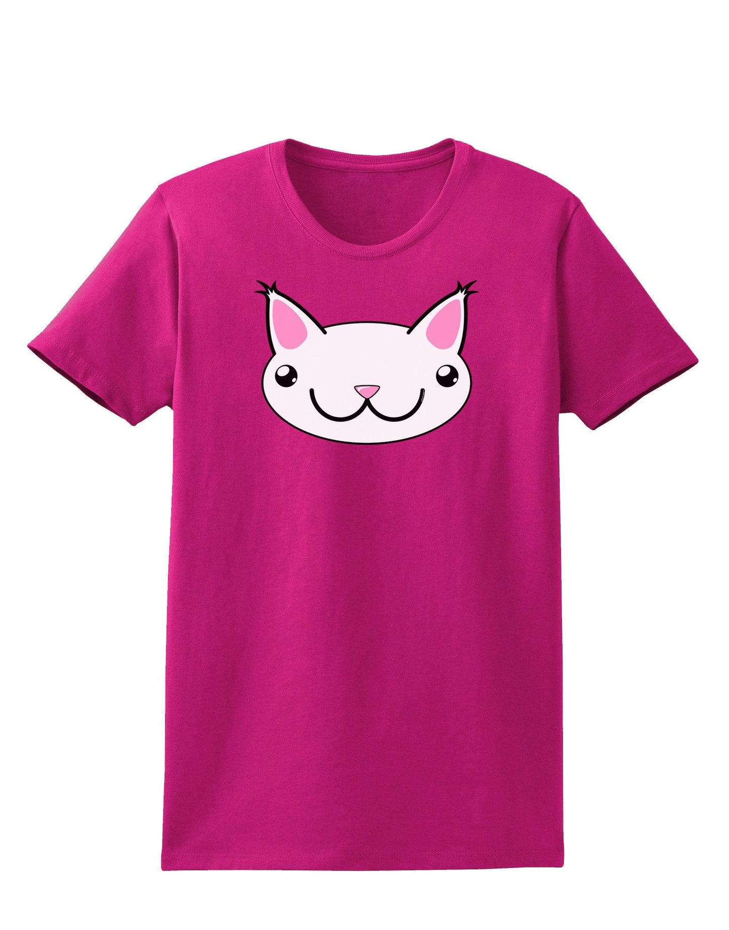Kyu-T Head - Day Kawa the Cute Critter Womens Dark T-Shirt-TooLoud-Hot-Pink-Small-Davson Sales