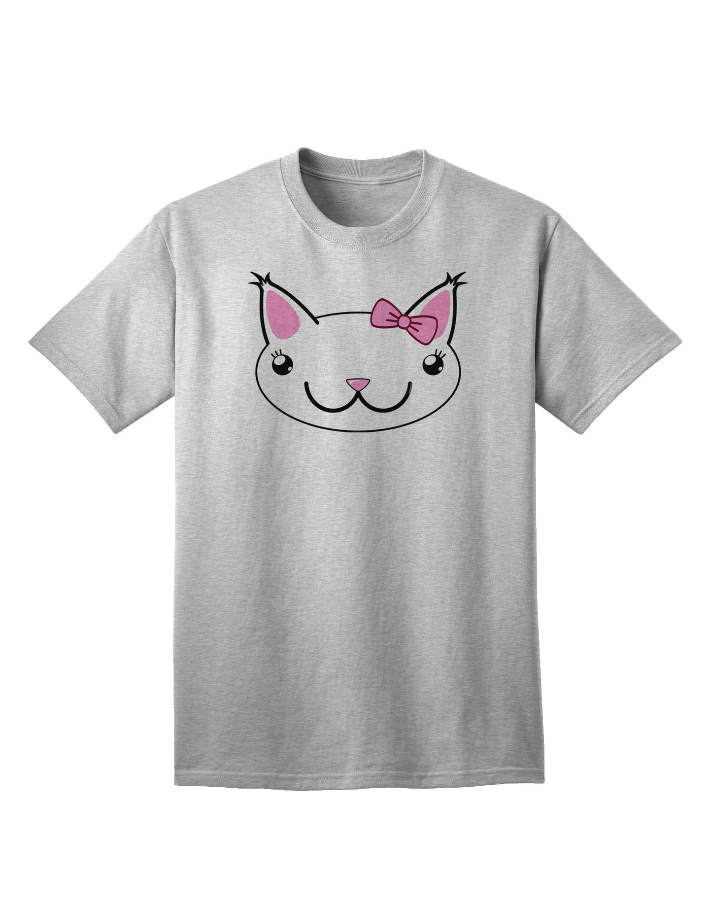 Kyu-T Head - Day Kawaia: Premium Adult T-Shirt Featuring Cute Girl Critter Design-Mens T-shirts-TooLoud-AshGray-Small-Davson Sales
