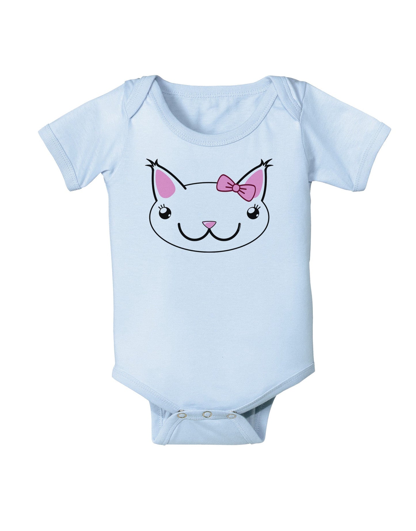 Kyu-T Head - Day Kawaia the Cute Girl Critter Baby Romper Bodysuit-Baby Romper-TooLoud-Light-Blue-06-Months-Davson Sales