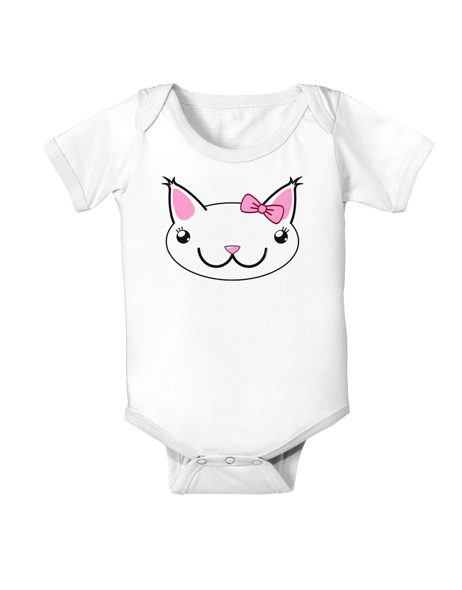 Kyu-T Head - Day Kawaia the Cute Girl Critter Baby Romper Bodysuit-Baby Romper-TooLoud-White-06-Months-Davson Sales