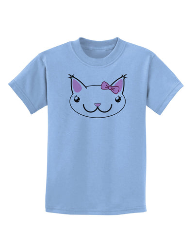 Kyu-T Head - Day Kawaia the Cute Girl Critter Childrens T-Shirt-Childrens T-Shirt-TooLoud-Light-Blue-X-Small-Davson Sales