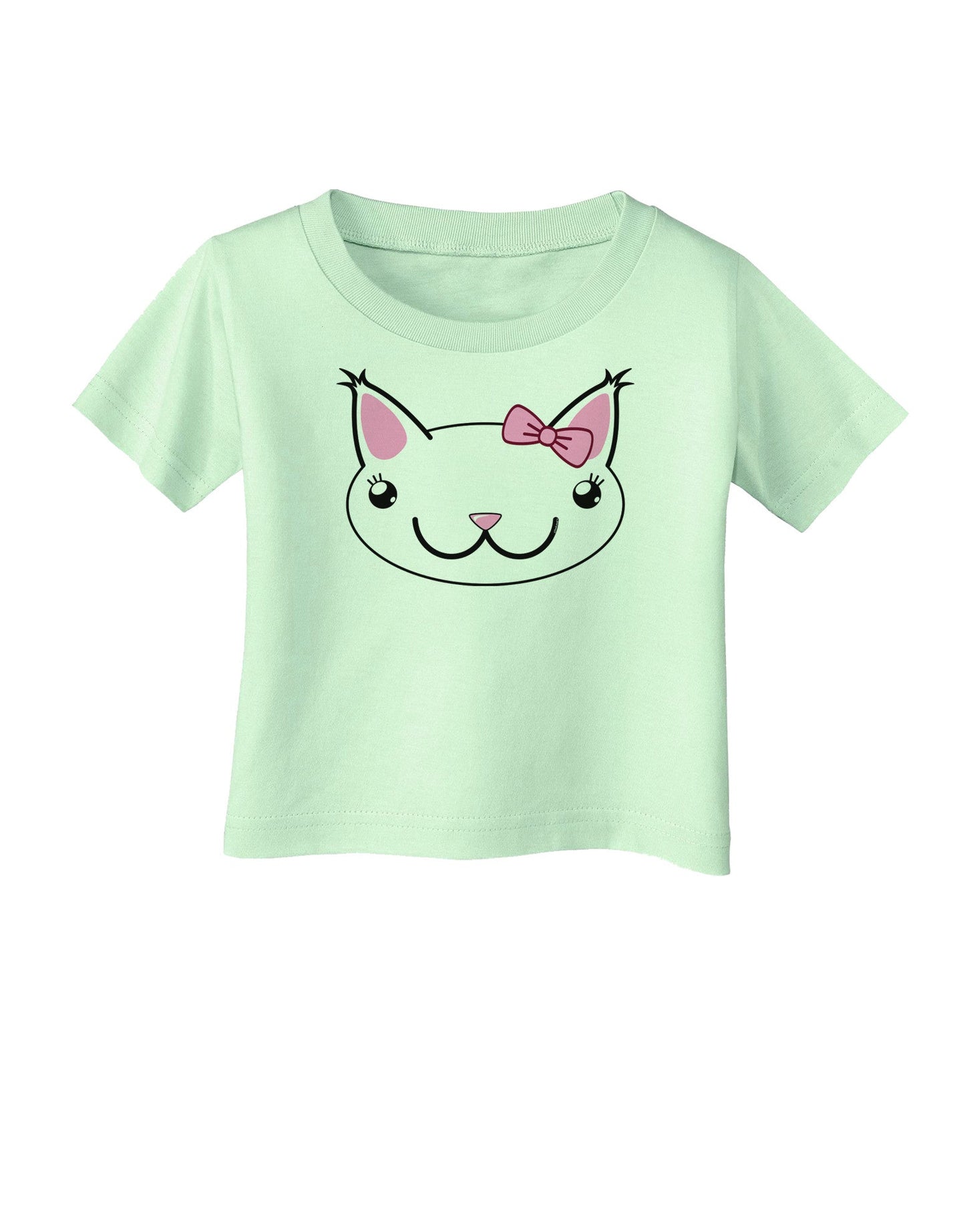 Kyu-T Head - Day Kawaia the Cute Girl Critter Infant T-Shirt-Infant T-Shirt-TooLoud-Light-Green-06-Months-Davson Sales