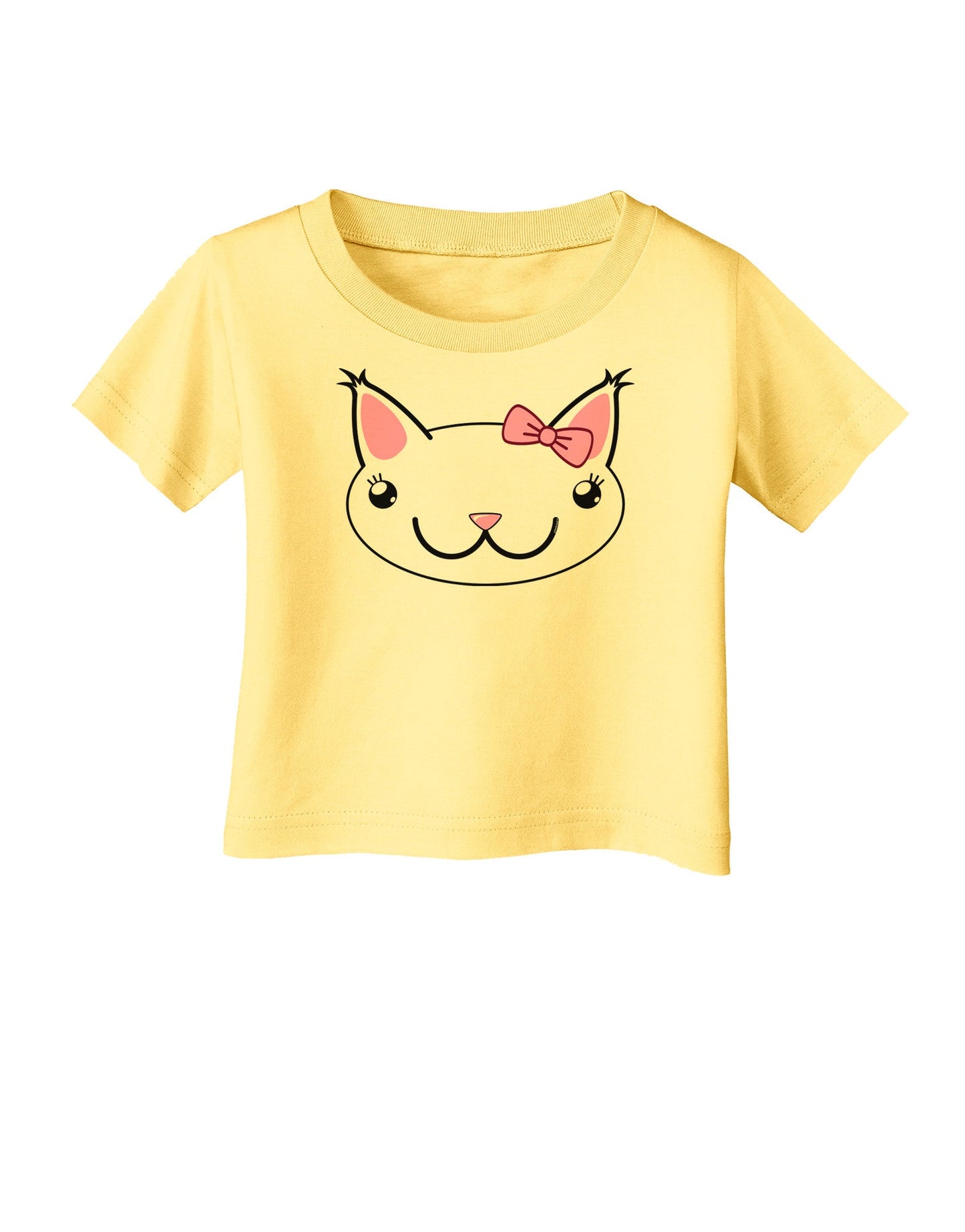 Kyu-T Head - Day Kawaia the Cute Girl Critter Infant T-Shirt-Infant T-Shirt-TooLoud-Daffodil-Yellow-06-Months-Davson Sales