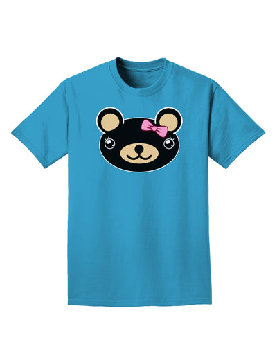 Kyu-T Head - Night Beartholomea Girl Teddy Bear Adult Dark T-Shirt-Mens T-Shirt-TooLoud-Turquoise-Small-Davson Sales