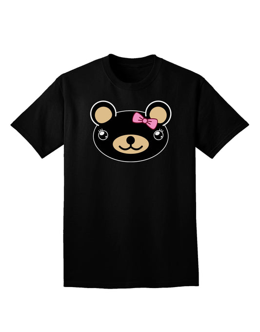 Kyu-T Head - Night Beartholomea Girl Teddy Bear Adult Dark V-Neck T-Shirt-Mens V-Neck T-Shirt-TooLoud-Black-Small-Davson Sales