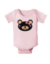 Kyu-T Head - Night Beartholomea Girl Teddy Bear Baby Romper Bodysuit-Baby Romper-TooLoud-Light-Pink-06-Months-Davson Sales