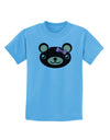 Kyu-T Head - Night Beartholomea Girl Teddy Bear Childrens T-Shirt-Childrens T-Shirt-TooLoud-Aquatic-Blue-X-Small-Davson Sales