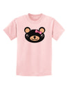 Kyu-T Head - Night Beartholomea Girl Teddy Bear Childrens T-Shirt-Childrens T-Shirt-TooLoud-PalePink-X-Small-Davson Sales