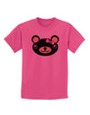 Kyu-T Head - Night Beartholomea Girl Teddy Bear Childrens T-Shirt-Childrens T-Shirt-TooLoud-Sangria-X-Small-Davson Sales