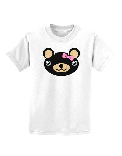 Kyu-T Head - Night Beartholomea Girl Teddy Bear Childrens T-Shirt-Childrens T-Shirt-TooLoud-White-X-Small-Davson Sales