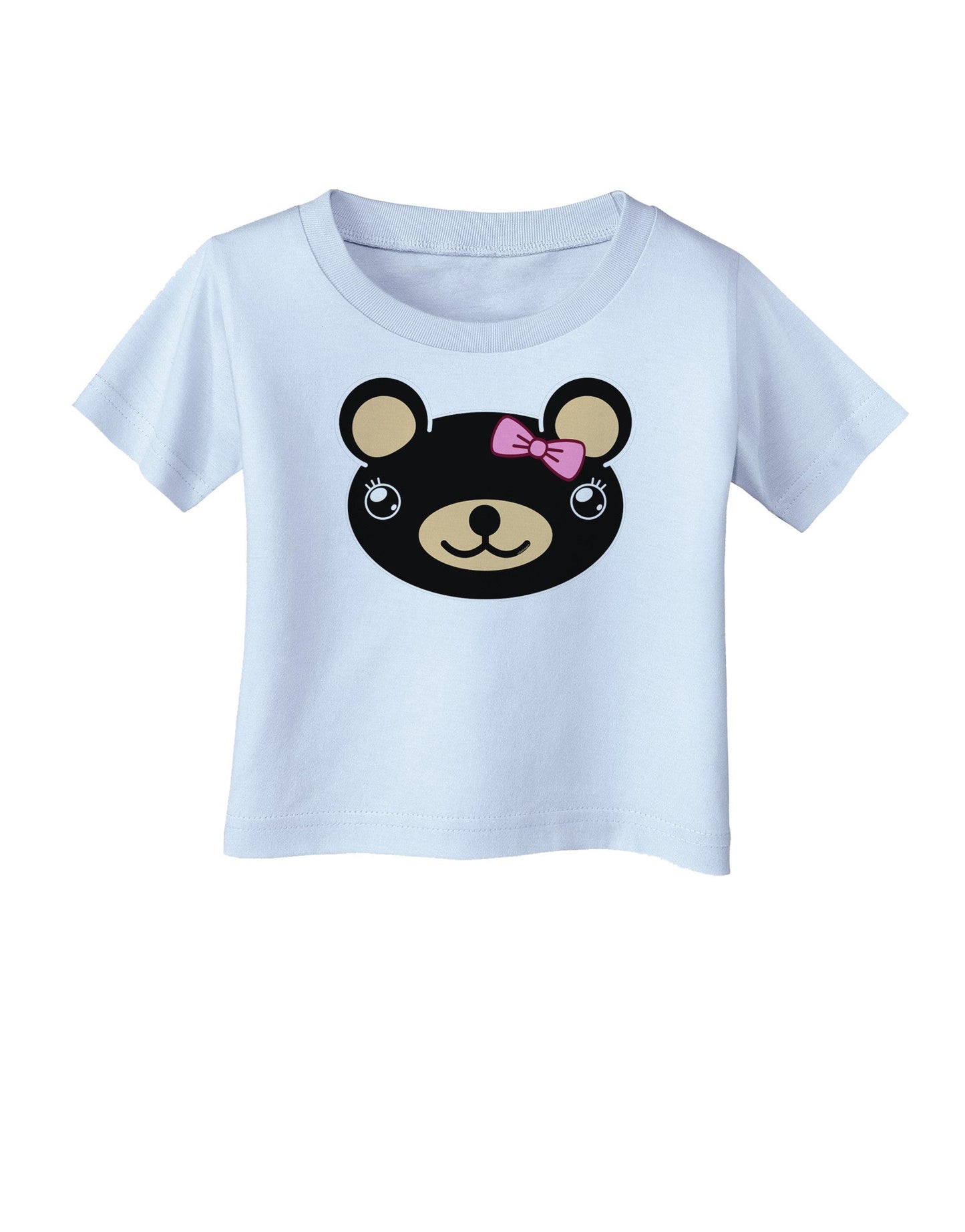 Kyu-T Head - Night Beartholomea Girl Teddy Bear Infant T-Shirt-Infant T-Shirt-TooLoud-Light-Blue-06-Months-Davson Sales