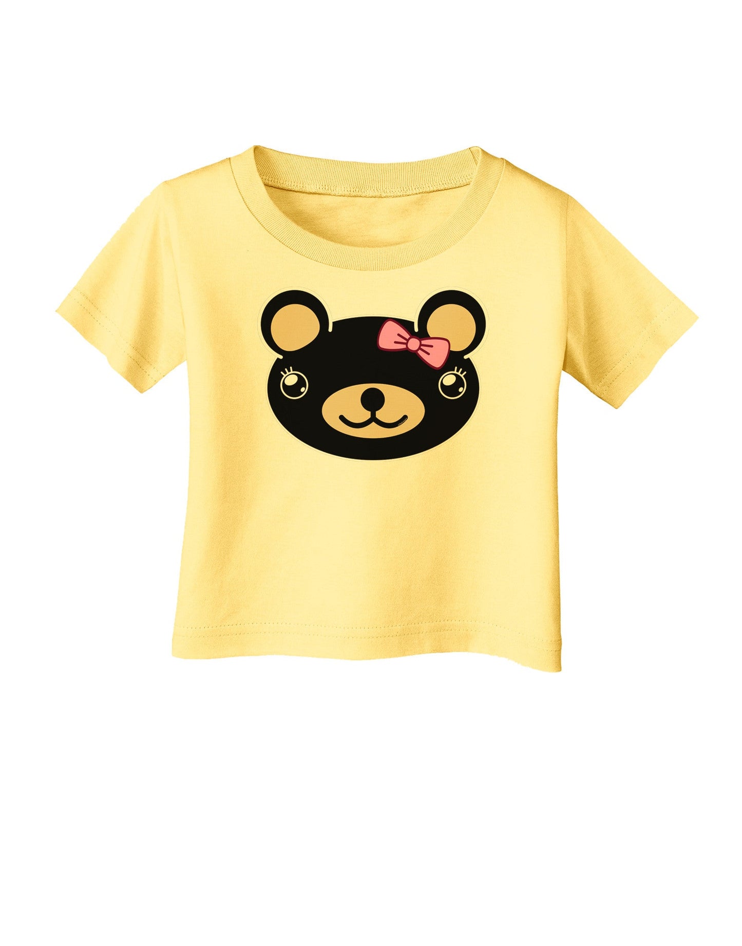 Kyu-T Head - Night Beartholomea Girl Teddy Bear Infant T-Shirt-Infant T-Shirt-TooLoud-Daffodil-Yellow-06-Months-Davson Sales