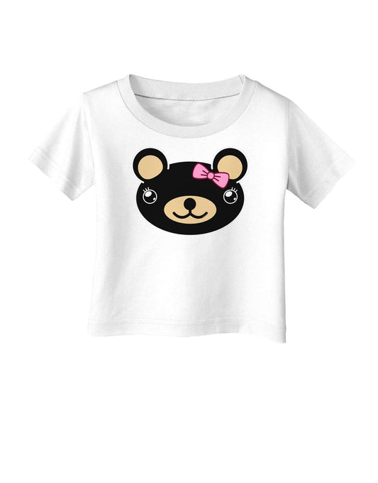 Kyu-T Head - Night Beartholomea Girl Teddy Bear Infant T-Shirt-Infant T-Shirt-TooLoud-White-06-Months-Davson Sales