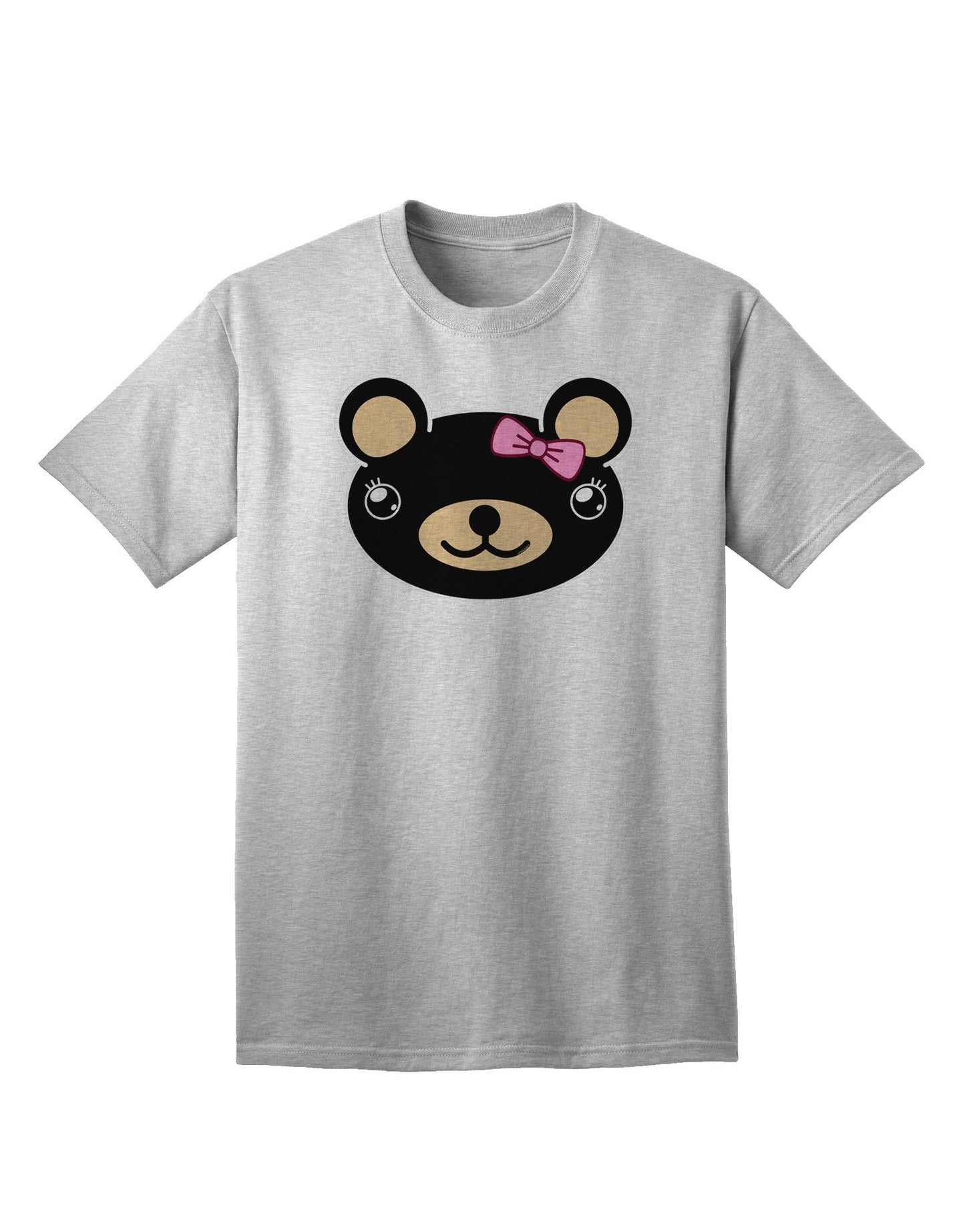 Kyu-T Head - Night Beartholomea Girl Teddy Bear: Premium Adult T-Shirt for Ecommerce Fashion Collection-Mens T-shirts-TooLoud-AshGray-Small-Davson Sales