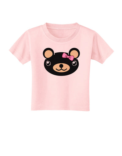 Kyu-T Head - Night Beartholomea Girl Teddy Bear Toddler T-Shirt-Toddler T-Shirt-TooLoud-Light-Pink-2T-Davson Sales