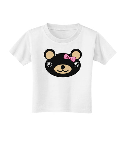 Kyu-T Head - Night Beartholomea Girl Teddy Bear Toddler T-Shirt-Toddler T-Shirt-TooLoud-White-2T-Davson Sales