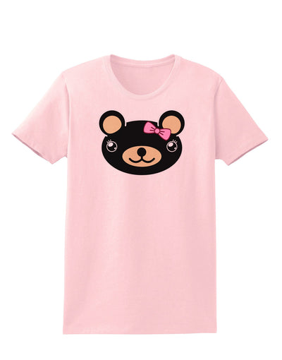 Kyu-T Head - Night Beartholomea Girl Teddy Bear Womens T-Shirt-Womens T-Shirt-TooLoud-PalePink-X-Small-Davson Sales