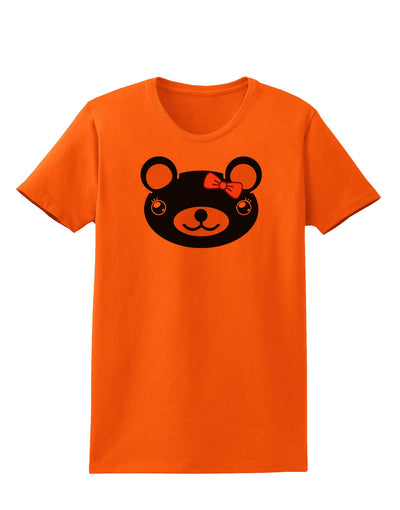 Kyu-T Head - Night Beartholomea Girl Teddy Bear Womens T-Shirt-Womens T-Shirt-TooLoud-Orange-X-Small-Davson Sales