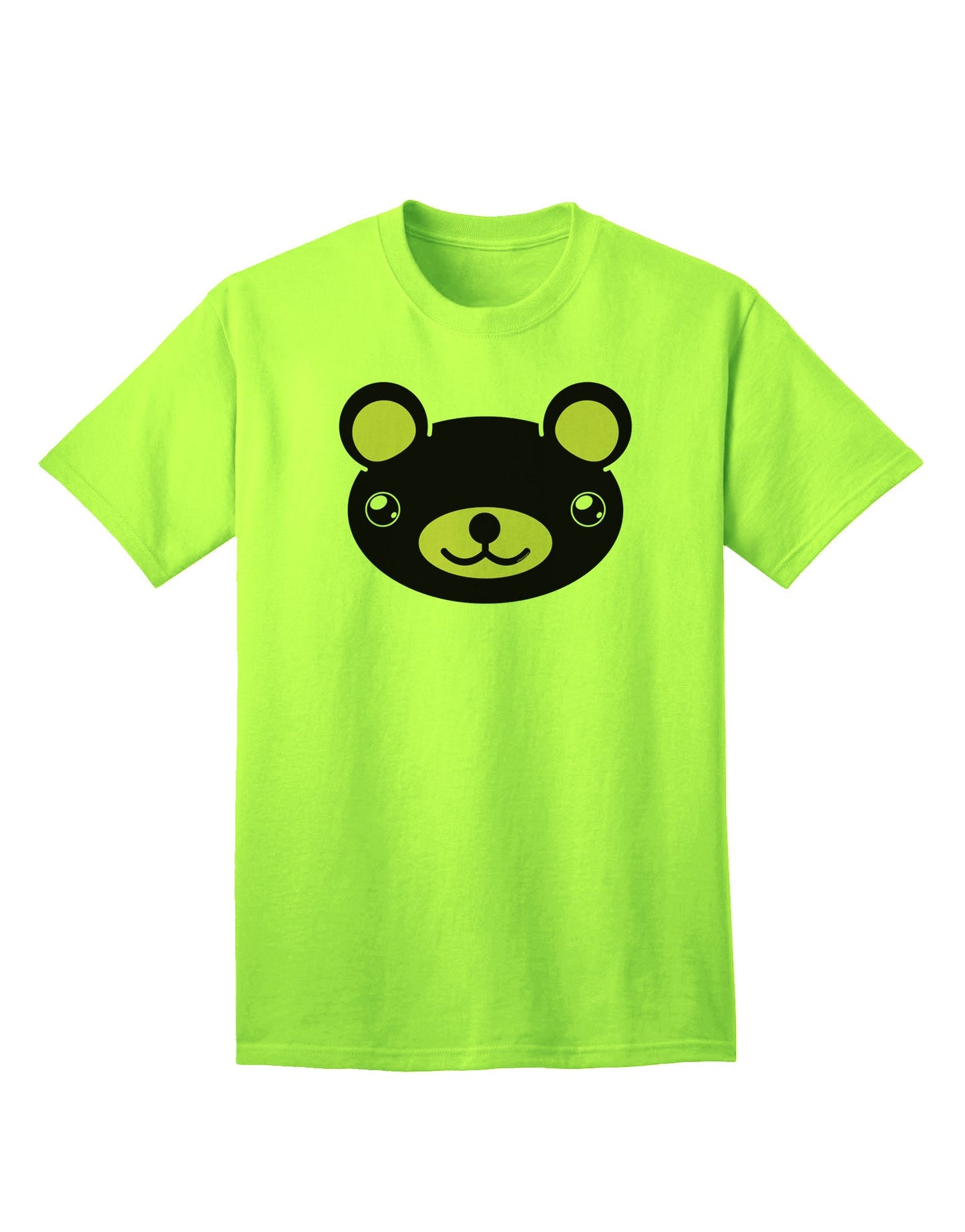 Kyu-T Head - Night Beartholomew: Premium Adult Teddy Bear T-Shirt Collection-Mens T-shirts-TooLoud-Neon-Green-Small-Davson Sales