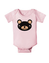 Kyu-T Head - Night Beartholomew Teddy Bear Baby Romper Bodysuit-Baby Romper-TooLoud-Light-Pink-06-Months-Davson Sales