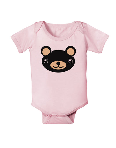 Kyu-T Head - Night Beartholomew Teddy Bear Baby Romper Bodysuit-Baby Romper-TooLoud-Light-Pink-06-Months-Davson Sales