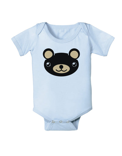 Kyu-T Head - Night Beartholomew Teddy Bear Baby Romper Bodysuit-Baby Romper-TooLoud-Light-Blue-06-Months-Davson Sales