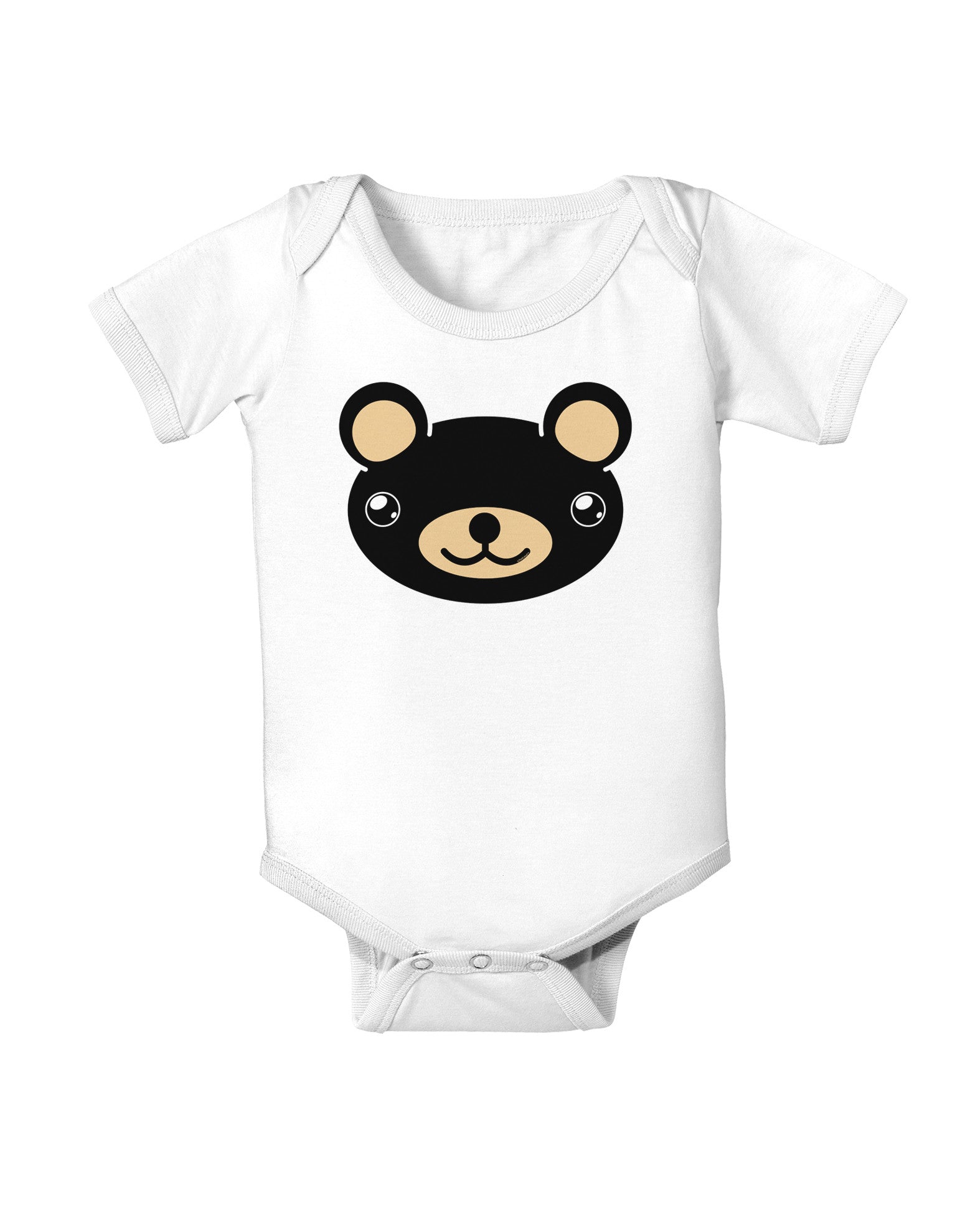 Kyu-T Head - Night Beartholomew Teddy Bear Baby Romper Bodysuit-Baby Romper-TooLoud-White-06-Months-Davson Sales