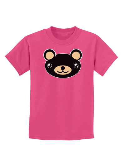 Kyu-T Head - Night Beartholomew Teddy Bear Childrens Dark T-Shirt-Childrens T-Shirt-TooLoud-Sangria-X-Small-Davson Sales