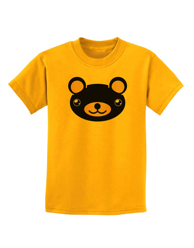 Kyu-T Head - Night Beartholomew Teddy Bear Childrens T-Shirt-Childrens T-Shirt-TooLoud-Gold-X-Small-Davson Sales