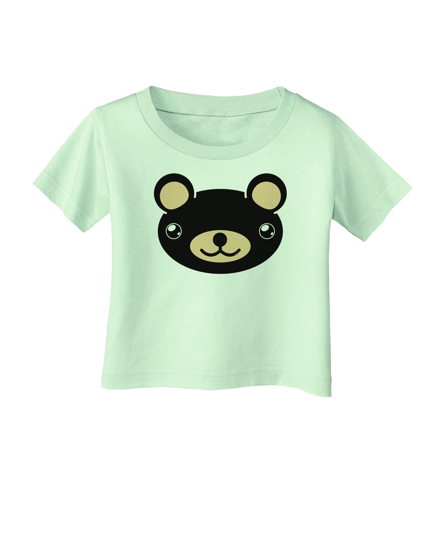 Kyu-T Head - Night Beartholomew Teddy Bear Infant T-Shirt-Infant T-Shirt-TooLoud-Light-Green-06-Months-Davson Sales