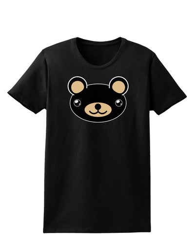 Kyu-T Head - Night Beartholomew Teddy Bear Womens Dark T-Shirt-TooLoud-Black-X-Small-Davson Sales