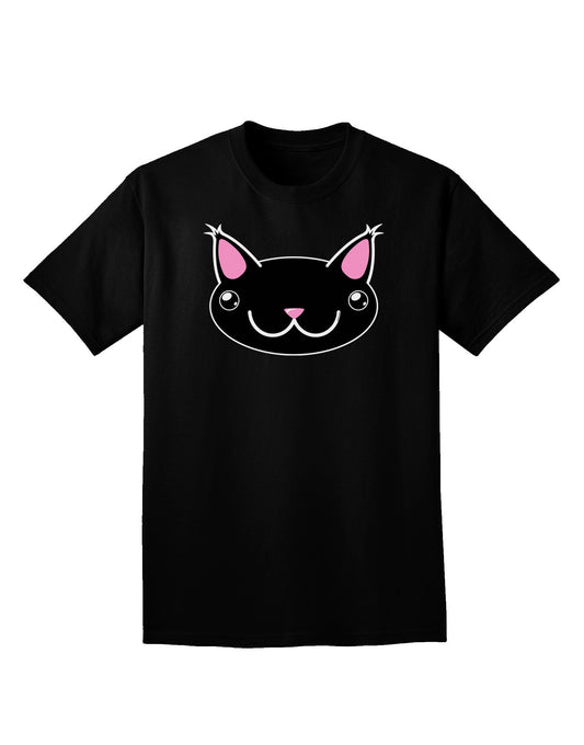 Kyu-T Head - Night Kawa the Cute Critter Adult Dark V-Neck T-Shirt-Mens V-Neck T-Shirt-TooLoud-Black-Small-Davson Sales