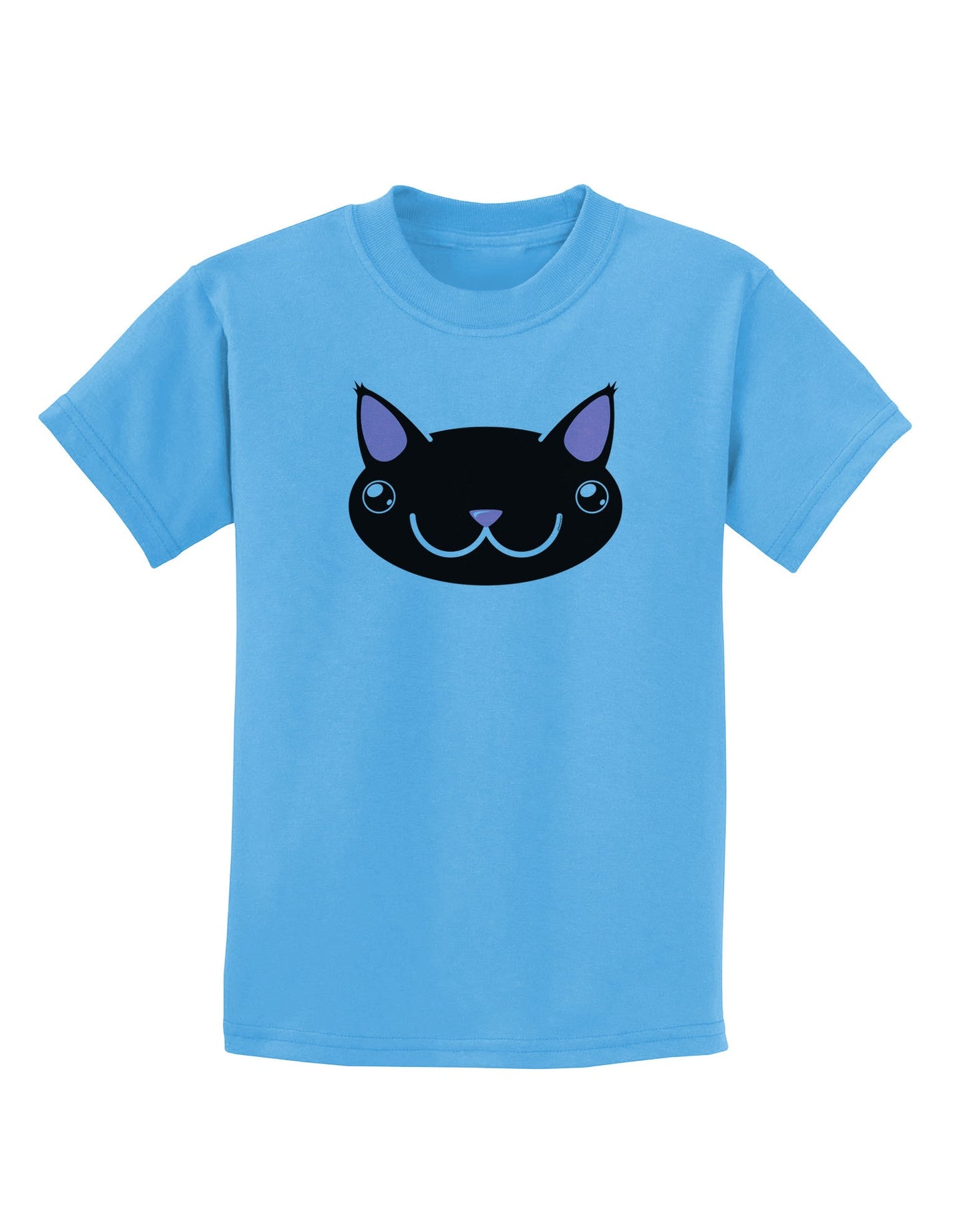 Kyu-T Head - Night Kawa the Cute Critter Childrens T-Shirt-Childrens T-Shirt-TooLoud-Aquatic-Blue-X-Small-Davson Sales